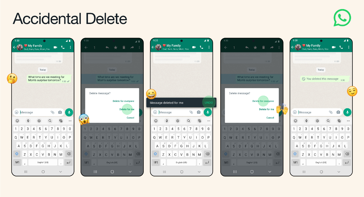 WhatsApp lets you undo ‘Delete for Me’